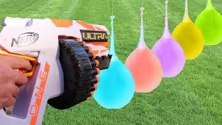 EXPERIMENT: Nerf Gun vs Water Balloons (HUGE EXPLOSION!)