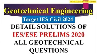 IES Civil Engineering || IES/ESE 2020 PRELIMS || IES PREVIOUS YEAR QUESTIONS | PYQ | IES/ESE Civil