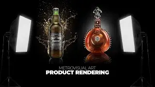 Rendering di prodotto. Studio light product rendering. (Beer bottle)