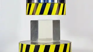 500 tons HYDRAULIC PRESS VS GLASS CUBE