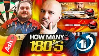 How Many 180's Can Ash Hit With The Michael Smith Shot Darts In 1 Hour!?