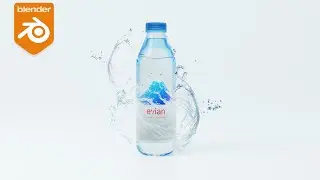 How to make a water bottle product render in Blender