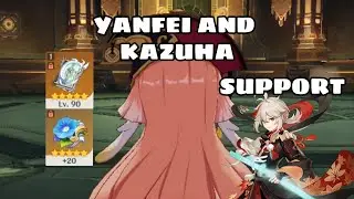 C2 Yanfei and C0 Kazuha vs Childe | Genshin Impact