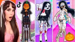 Testing TOP VIRAL HALLOWEEN TikTok Outfit Hacks In Dress To Impress