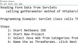 A Simple Servlet Programming Example(Three parameters)