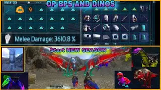( ARK MOBILE ) 3K DAMAGE 🥵OP LOOT FROM START 🔥NEW SEASON 🤯OP DINOS