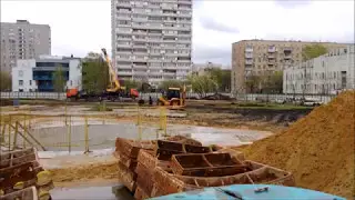 13. Строительство станции метро Марьина Роща БКЛ (Шереметьевская). Пересадка деревьев.