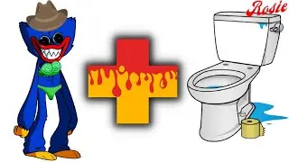 HUGGY WUGGY with SWIMSUIT 👙 + TOILET 🚽 = ??? | Poppy Playtime Animation #rosie