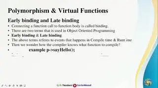 Early Binding And Late Binding in C++ | Polymorphism and Virtual functions in C++