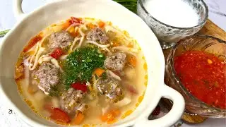 Meatball soup! Ugra Guzha! The best recipe😋!