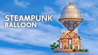 Flying STEAMPUNK BALLOON House | Sims 4 Speed Build