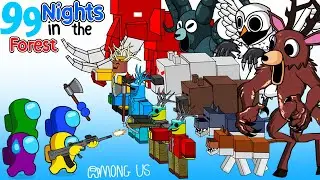 어몽어스 VS 99 Nights In The Forest | RedBlox