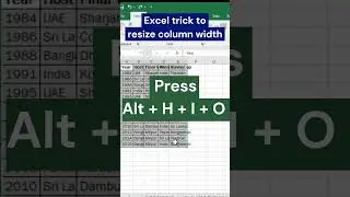 Autofit columns in excel #interview #exceltech #excelformula #yt #ytshorts #viralvideo