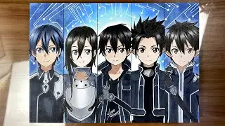 Drawing Kirito's 5 MAIN CHARACTERS [Sword Art Online]