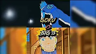 Goku vs Big 3 #goku #naruto #ichigo #luffy #bleach #onepiece #whoisstrongest