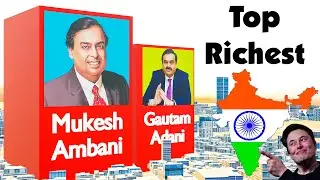 Top RICHEST Indian People 💲💲💲 Comparison in 3D
