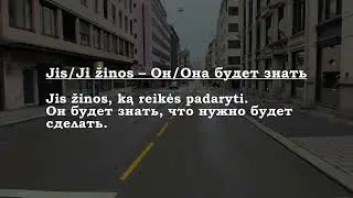 Урок 00376. Aš žinosiu – Я буду знать.