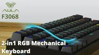 AULA F3068 BT5.0 and Wired 2-in1 RGB Mechanical Keyboard (68 Keys)- Video 1