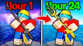 Noob to 0.1% RAREST TRIDENT ROD in 24 Hours (Roblox Fisch)