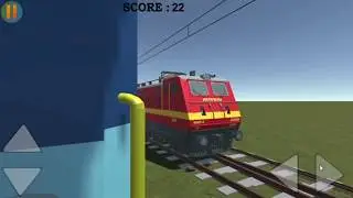 Added Train Traveling in Realistic Indian Railroad Crossing