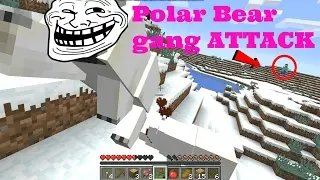Minecraft Survival Episode #1 - Polar Bear gang Attack - home sweet home