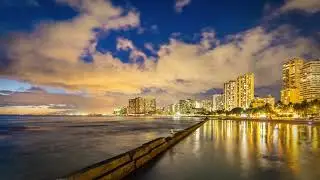 Honolulu Time Lapse Night - No copyright