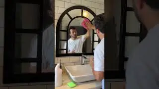 Sunday cleaning after overnight guests. 