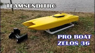 RC Boat Pro Boat Zelos 36 Destroyed Flex Cable...