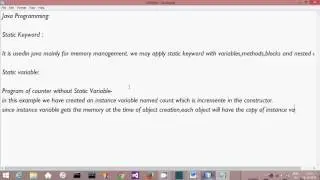 Java Programming: Counter with & without static variable