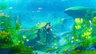 Genshin Impact underwater is so beautiful!