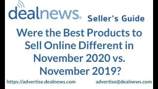 Were the Best Products to Sell Online Different in November 2020 vs  November 2019?