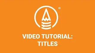 How to create a Title in AWEbase