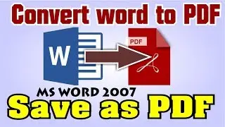 ms office save as pdf | how to convert word to pdf in office 2007 | save as pdf option not available