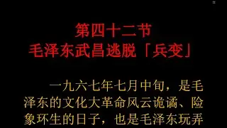《中南海恩仇录》 京夫子 第四十二节 毛泽东武昌逃脱「兵变」