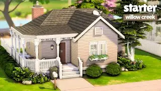 STARTER HOME IN WILLOW CREEK 🌼 The Sims 4 Save File Speed Build (no talking) | No CC