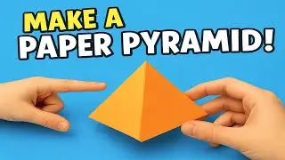 How to Make a Paper Square Pyramid (Easy Craft Tutorial) | DIY Origami Pyramid for Beginners