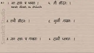 Learn Sanskrit—Lesson 12-E1: Basic Translation Exercises, to/from English (Answers/Solutions/Key)