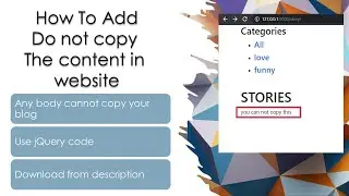 how to prevent copy text from your website and django website || Do not copy content using JQuery