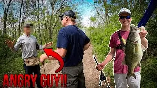 Getting KICKED OUT While Catching GIANT BASS!!