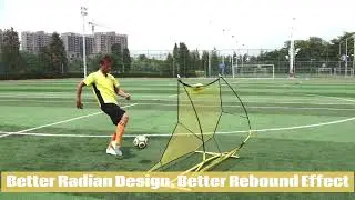 2 in 1 Soccer Rebounder Net, Upgraded Portable Soccer Trainer