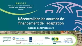 Webinaire 3: Décentralisation des financements pour l'adaptation au changement climatique
