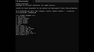 A simple terminal-based Student Database Management System written in C.