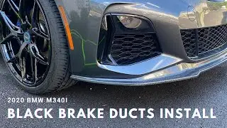 Black brake duct install | 2020 BMW M340i