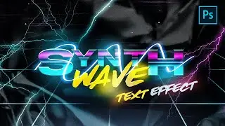SYNTHWAVE Text Effect & Banner Design in Photoshop!