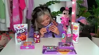 ASMR MUKBANG | PURPLE FOOD Desserts (JELLY, BUBBLE GUM, CHOCOLATE, SNACKS)