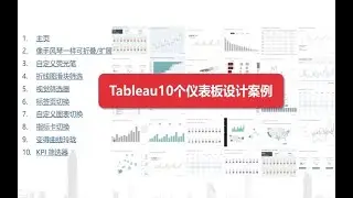 Tableau10个仪表板 dashboard 设计案例