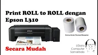 Coba Print Roll To Roll dengan printe EPSON L310 tinta ArtPaper pada kertas thermal Blueprint 80x80