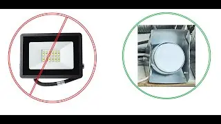 Super cool DIY LED floodlight for home, cottage, garage. Don't buy a regular floodlight!
