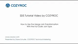 How to Use the Full Outer Join with the Merge Join Transformation. SSIS tutorial video by COZYROC