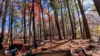 Biking through Mines Falls